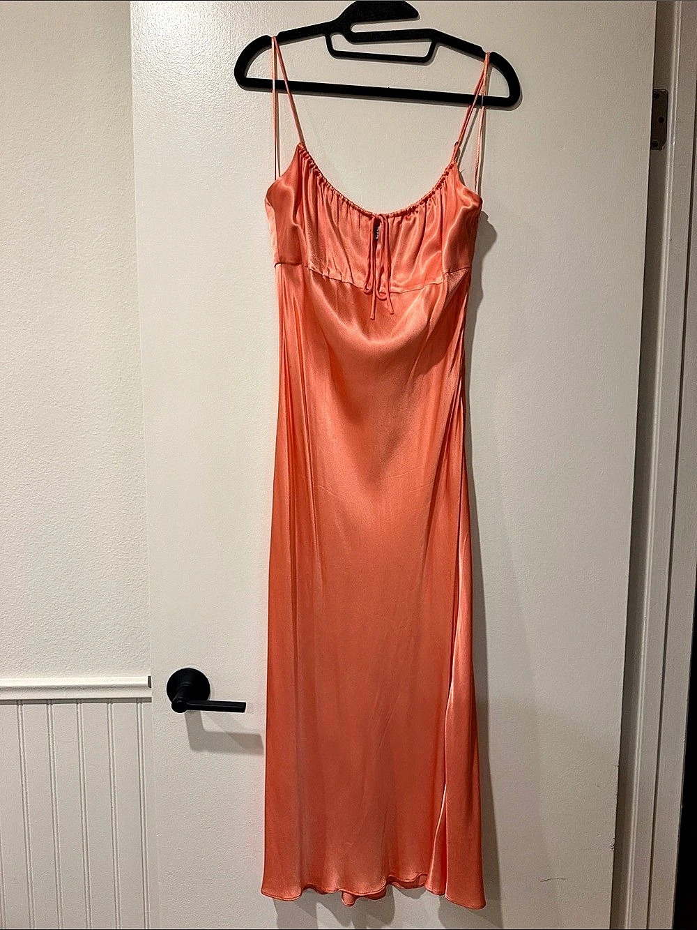 Rails Satin Maxi Dress in coral Size Small